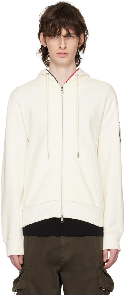 Moncler Off-White Embroidered Hoodie Cover