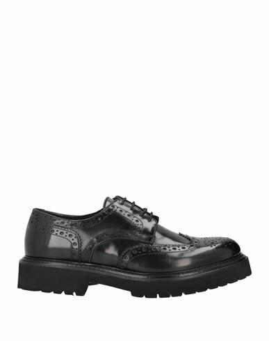 Baldinini Man Lace-up shoes Black Leather Cover