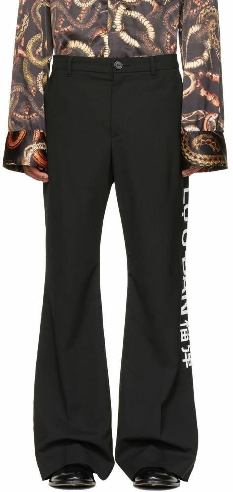 LU'U DAN SSENSE Exclusive Black 70's Bellbottom Trousers Cover