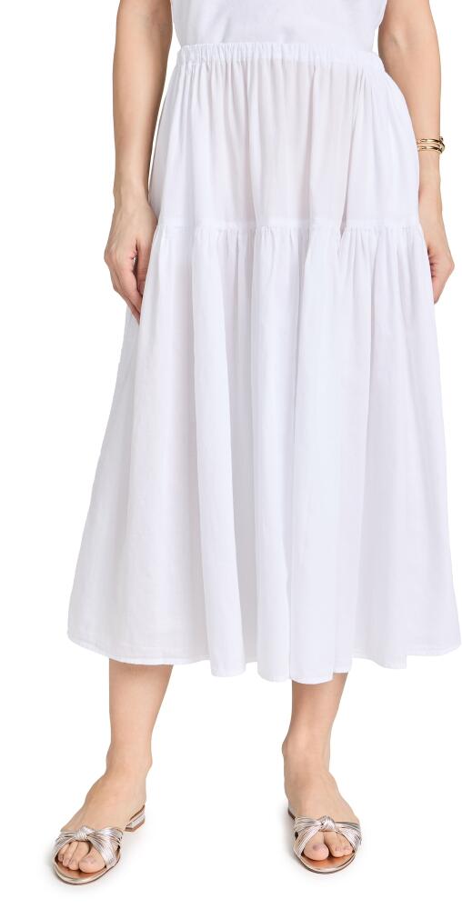 Enza Costa Cool Cotton Tiered Skirt White Cover