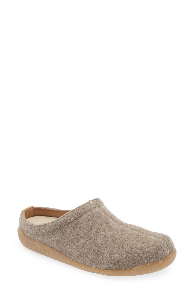 Sanita Lodge Wool Felt Slipper in Stone Cover