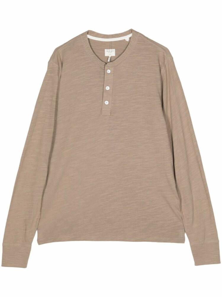 rag & bone henley cotton T-shirt - Brown Cover