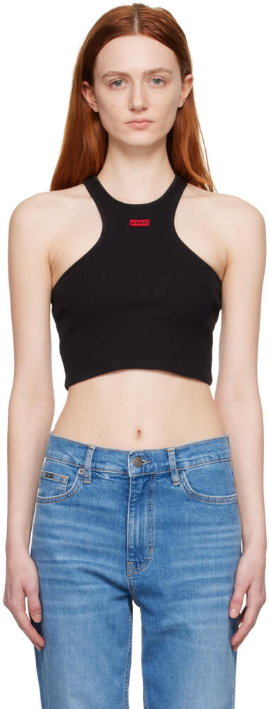 Hugo Black Cropped Tank Top Cover