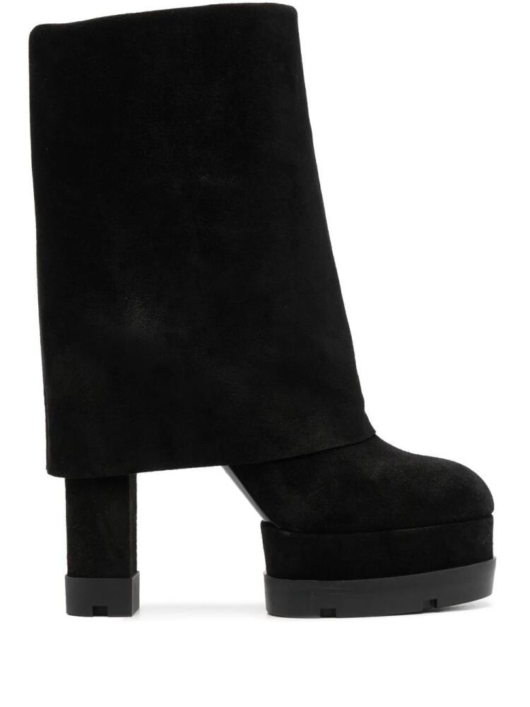 Casadei knee-length suede boots - Black Cover