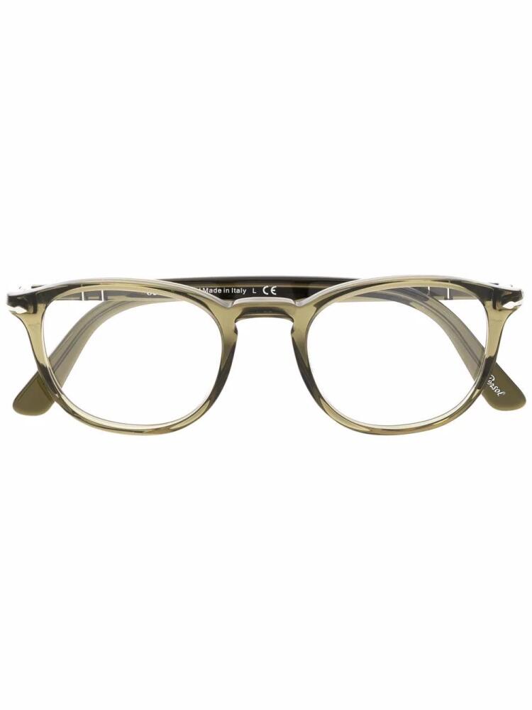 Persol transparent round-frame glasses - Green Cover