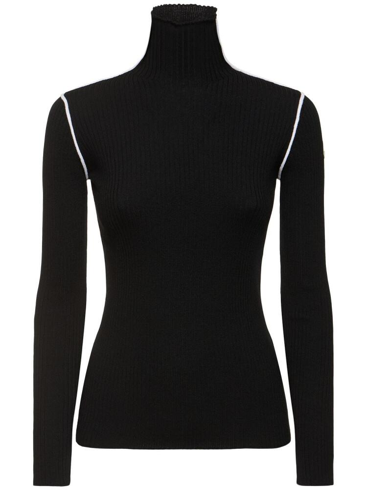 MONCLER Virgin Wool Turtleneck Sweater Cover