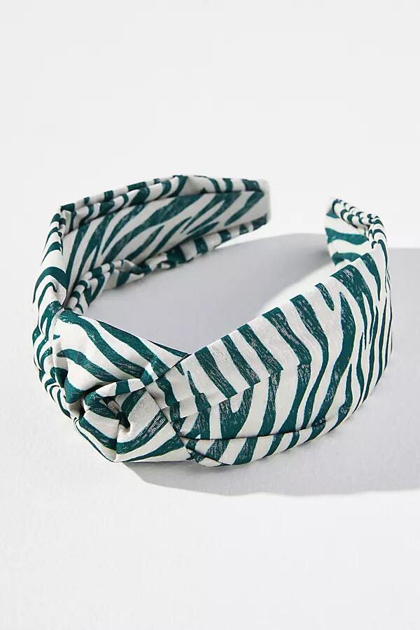 By Anthropologie Everly Zebra Knot Headband Cover