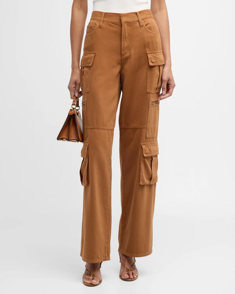 Alice + Olivia Cay Baggy Denim Cargo Pants Cover