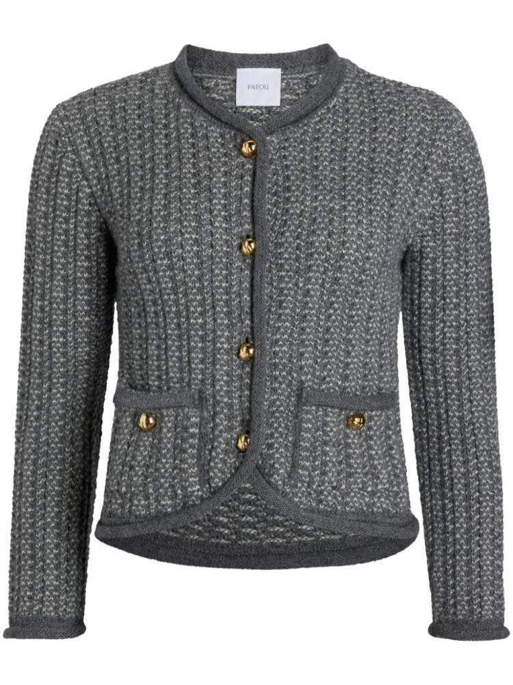 Patou knitted fitted jacket - Grey Cover