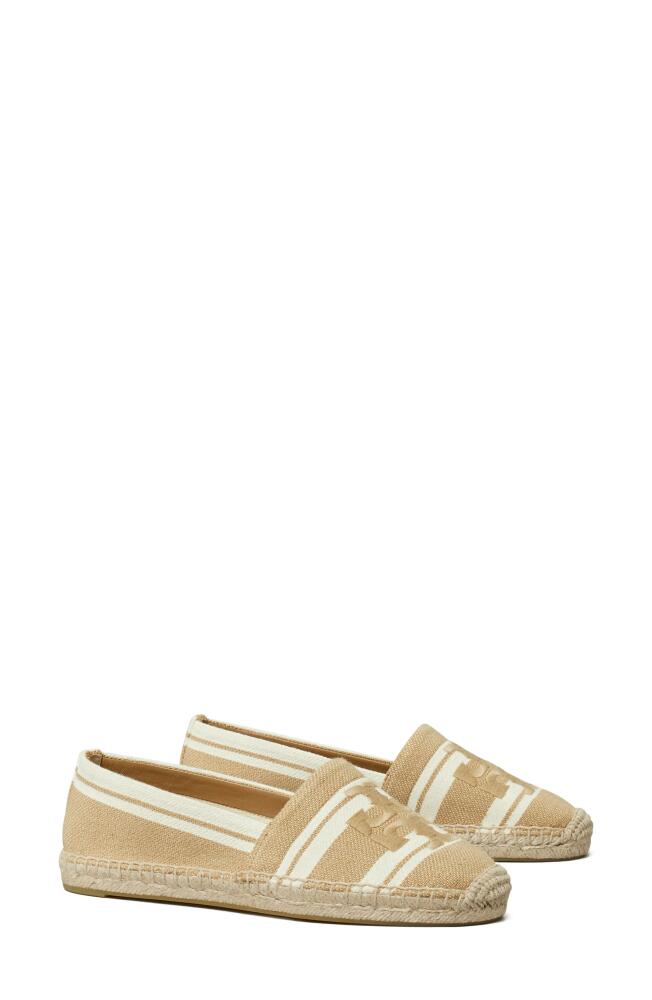 Tory Burch Double T Jacquard Espadrille in Cammello /Ash Cover