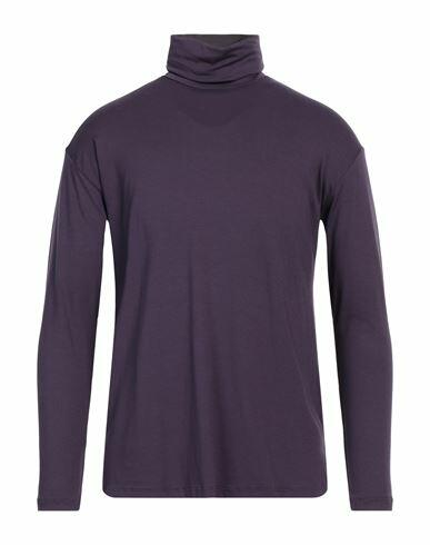 Majestic Filatures Man T-shirt Dark purple Viscose, Elastane Cover