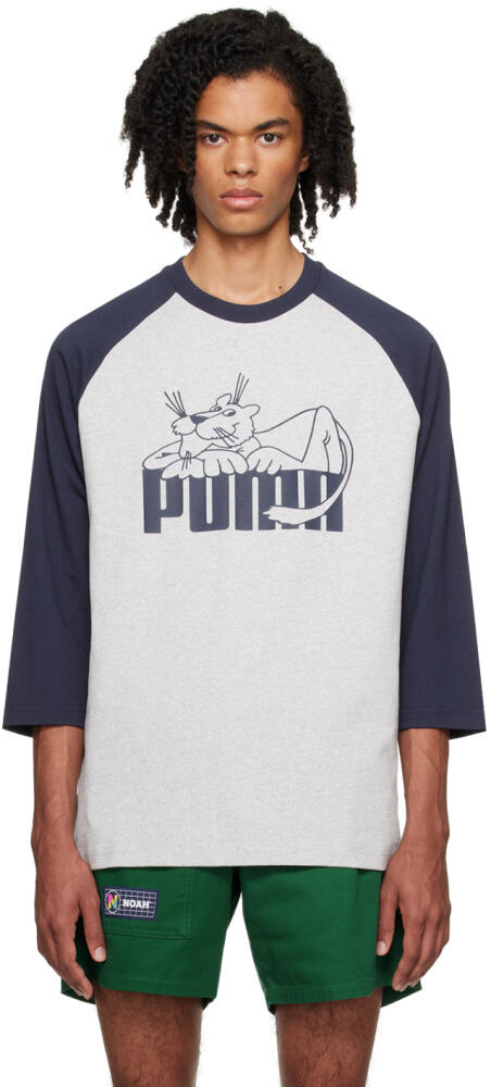 Noah Gray & Blue Puma Edition Long Sleeve T-Shirt Cover