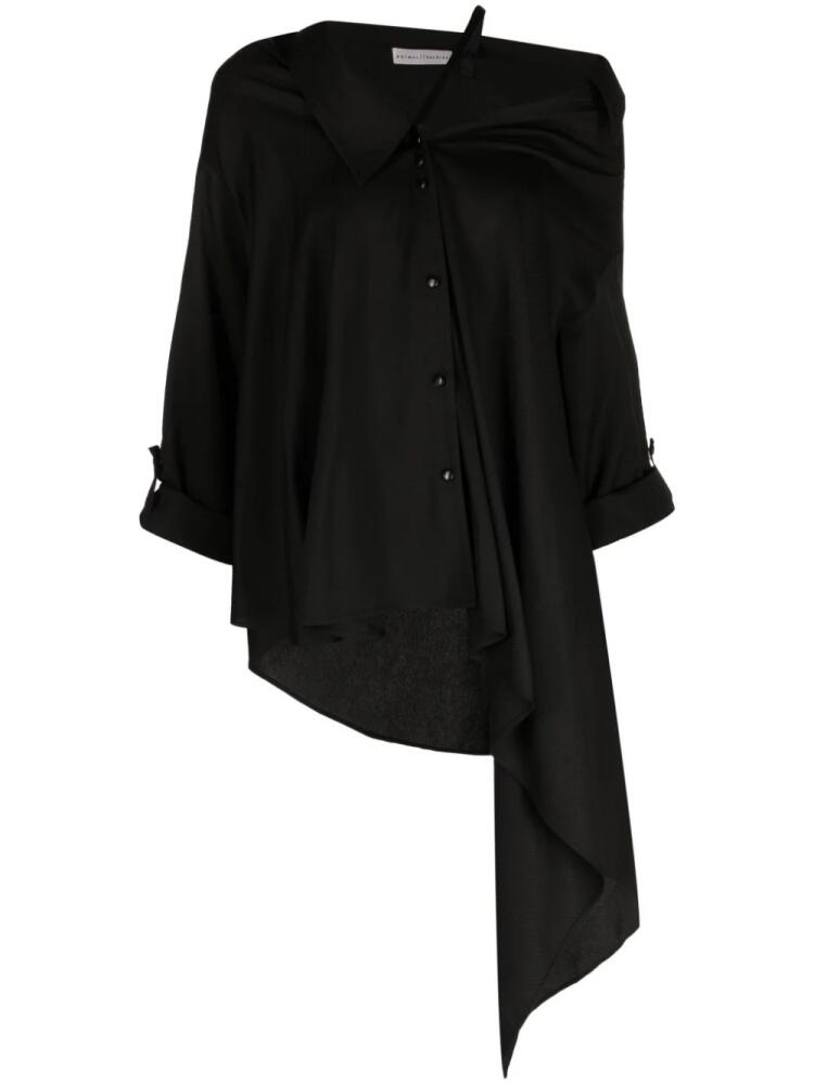 Palmer//Harding asymmetric button-up shirt - Black Cover