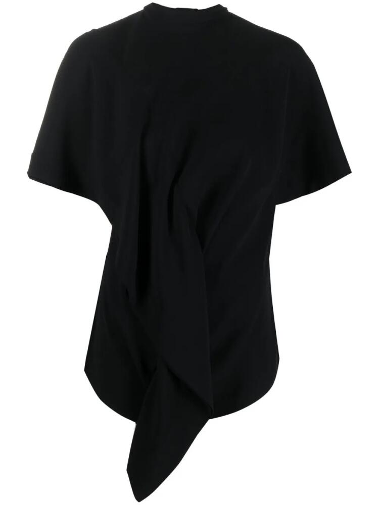 colville asymmetric draped top - Black Cover