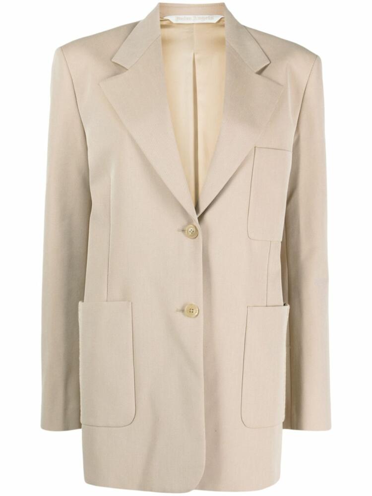 Palm Angels Knit Tape cotton blazer - Neutrals Cover