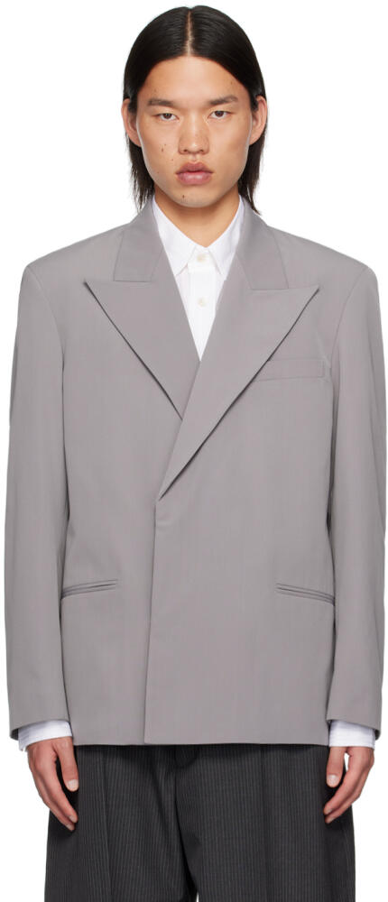 Acne Studios Gray Regular Fit Blazer Cover