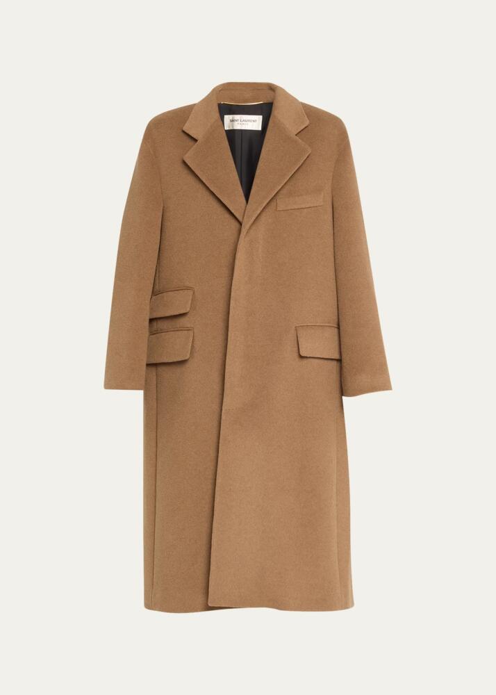 Saint Laurent Wool-Blend Overcoat Cover