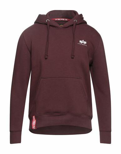 Alpha Industries Man Sweatshirt Deep purple Cotton, Polyester Cover