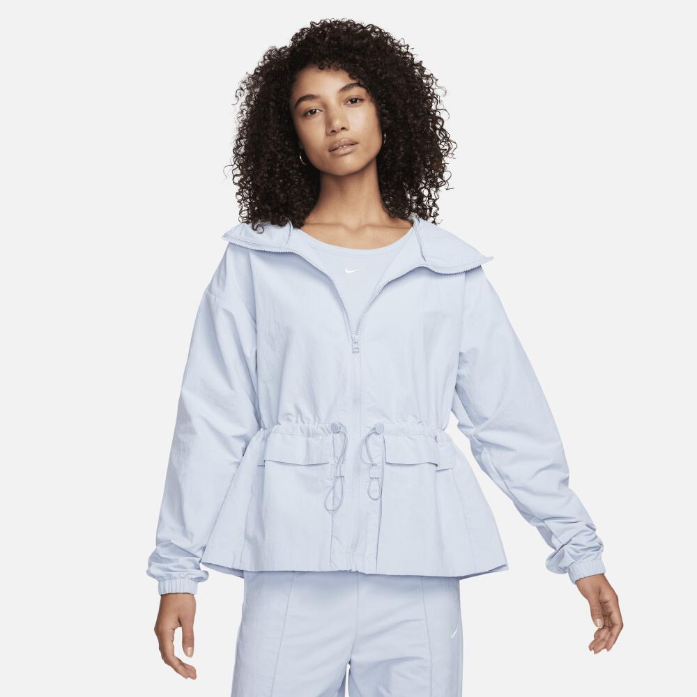 Women's Nike Sportswear Everything Wovens Oversized Hooded Jacket in Blue Cover