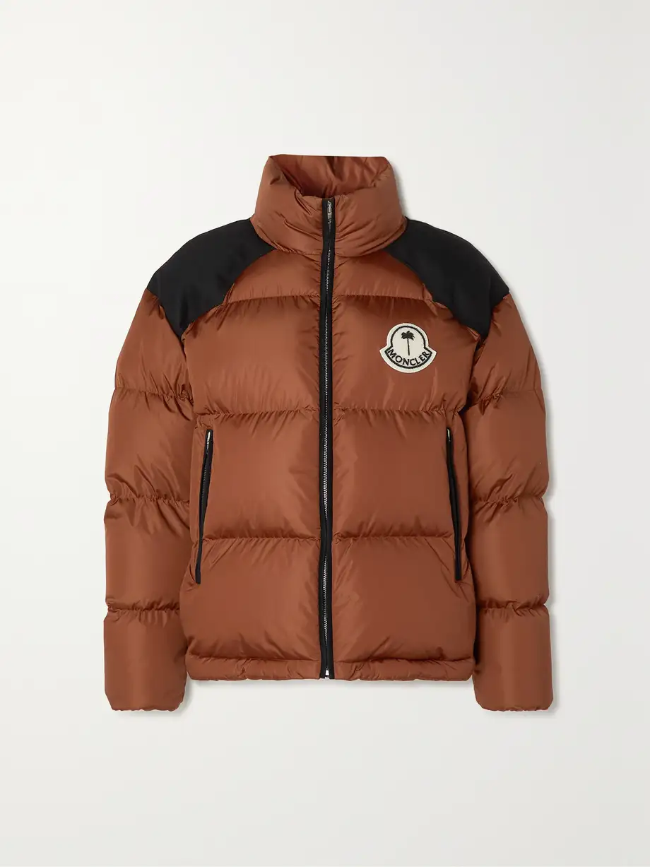 Moncler Genius - + 8 Palm Angels Nevin Quilted Two-tone Shell Down Jacket - Brown Cover