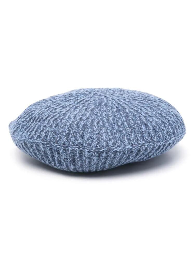 GANNI ribbed beret - Blue Cover