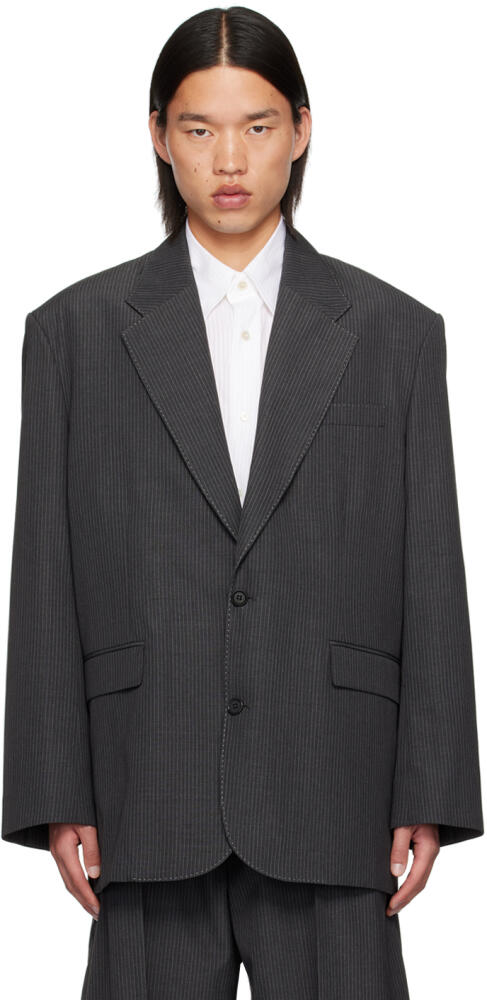 Acne Studios Gray Relaxed-Fit Blazer Cover