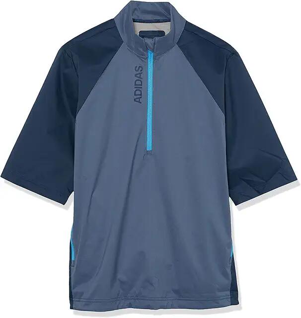 adidas Golf Provisional Short Sleeve Rain Jacket (Crew Navy) Men's Clothing Cover