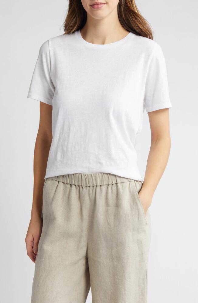 Eileen Fisher Crewneck Organic Cotton Top in White Cover