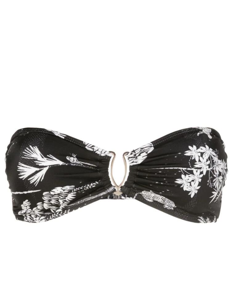 Lygia & Nanny Mika graphic-print strapless bikini - Black Cover