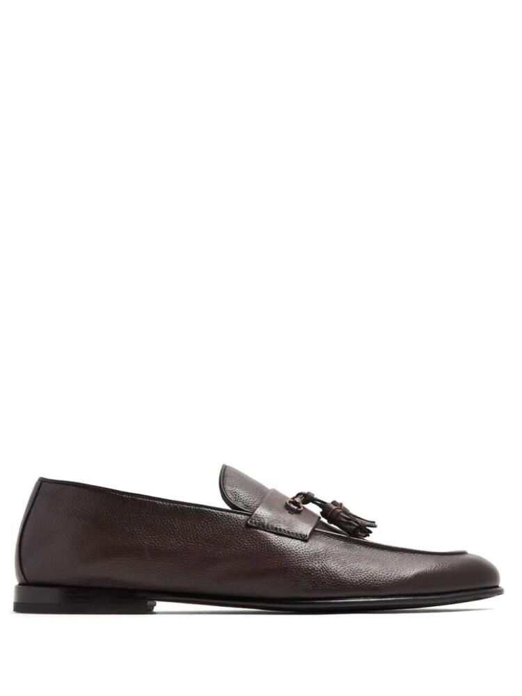 Barrett tassel-detail leather loafers - Brown Cover