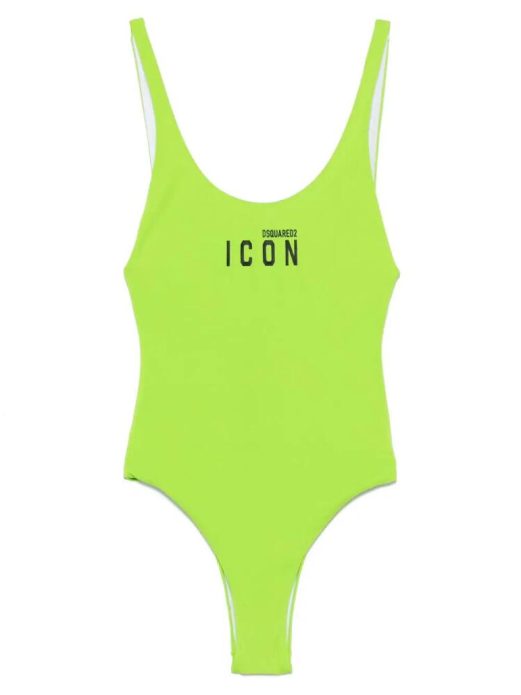 DSQUARED2 logo-print swimsuit - Green Cover