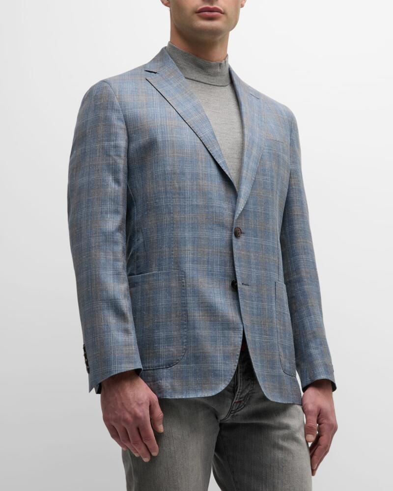 Peter Millar Men's Andover Plaid Two-Button Sport Coat Cover