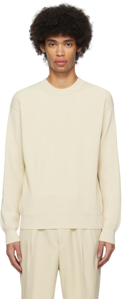 AURALEE Off-White Super Hard Twist Sweater Cover