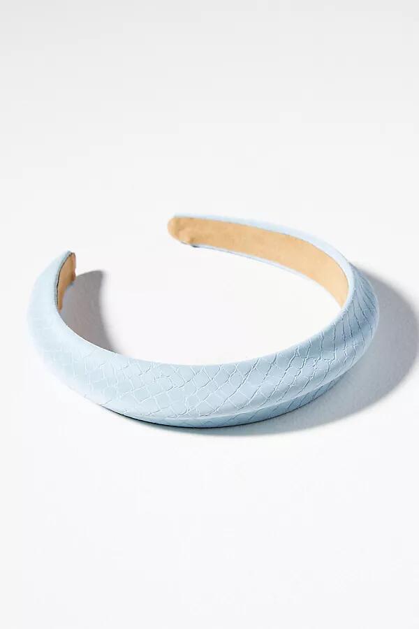 By Anthropologie Textured Faux Leather Headband Cover