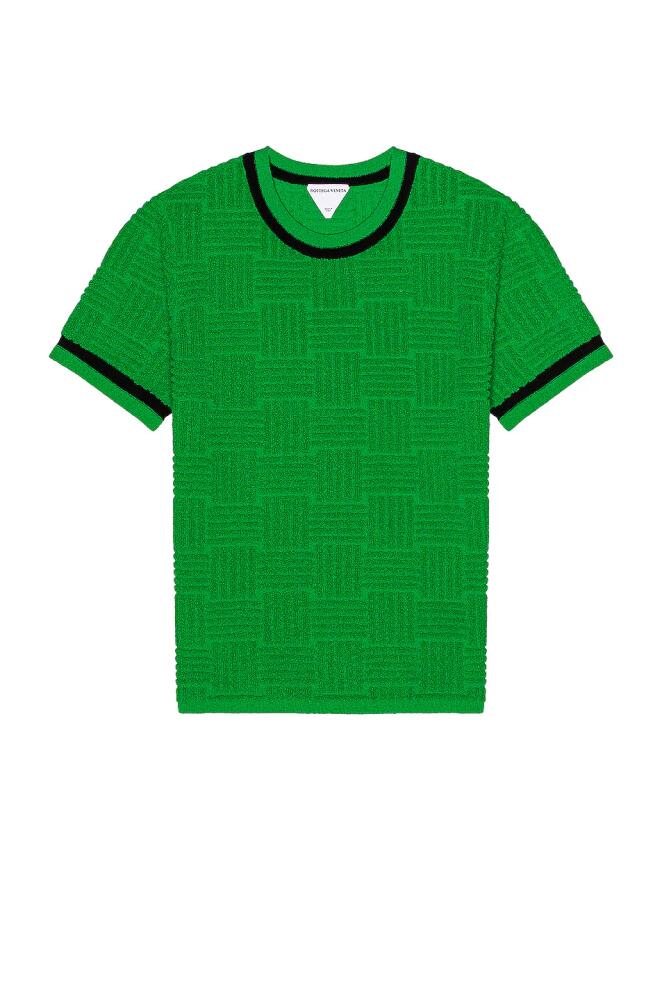 Bottega Veneta Intrecciato Towelling T-Shirt in Green Cover