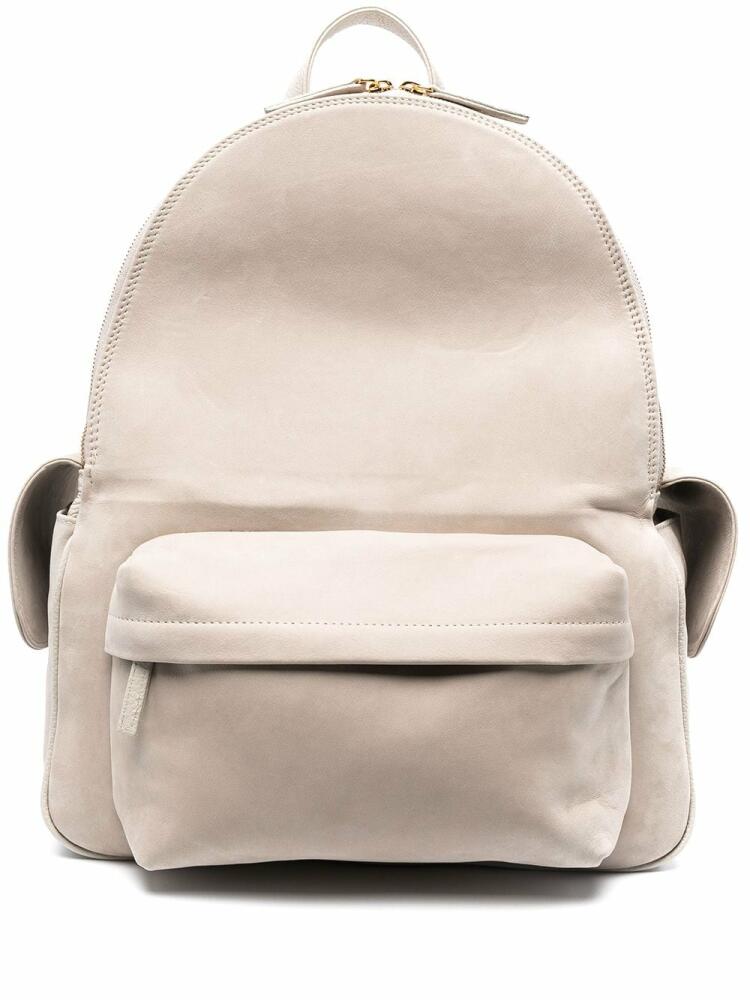 Eleventy multi-pocket leather backpack - Neutrals Cover