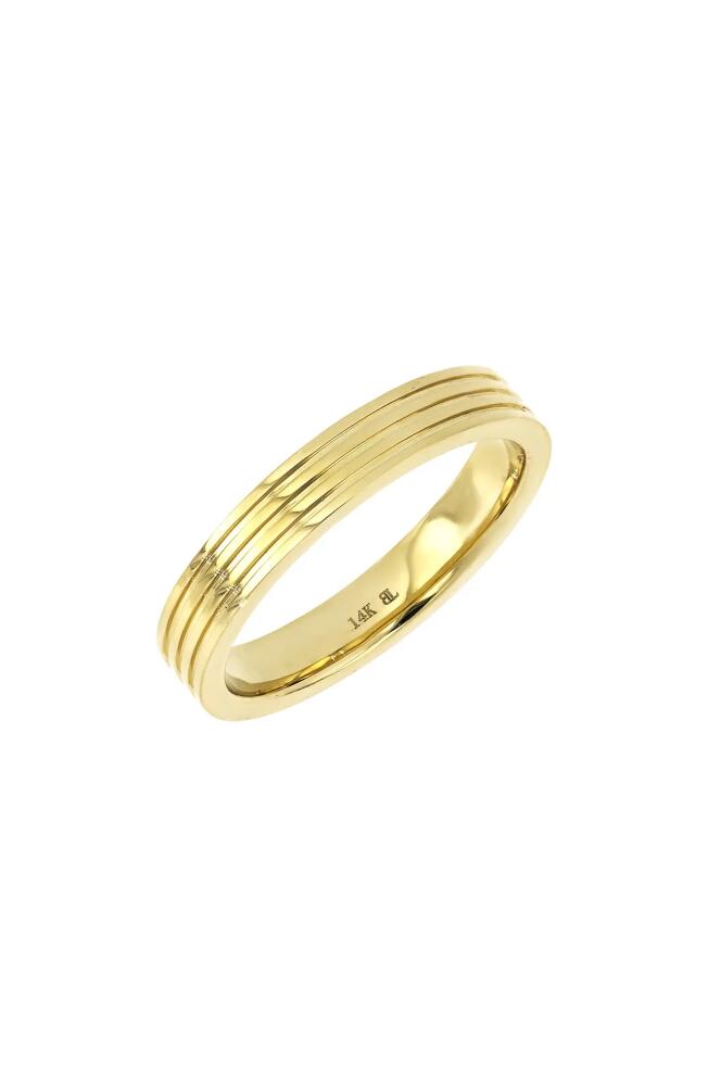 Bony Levy Men's Stripe 14K Gold Ring in 14K Yellow Gold Cover