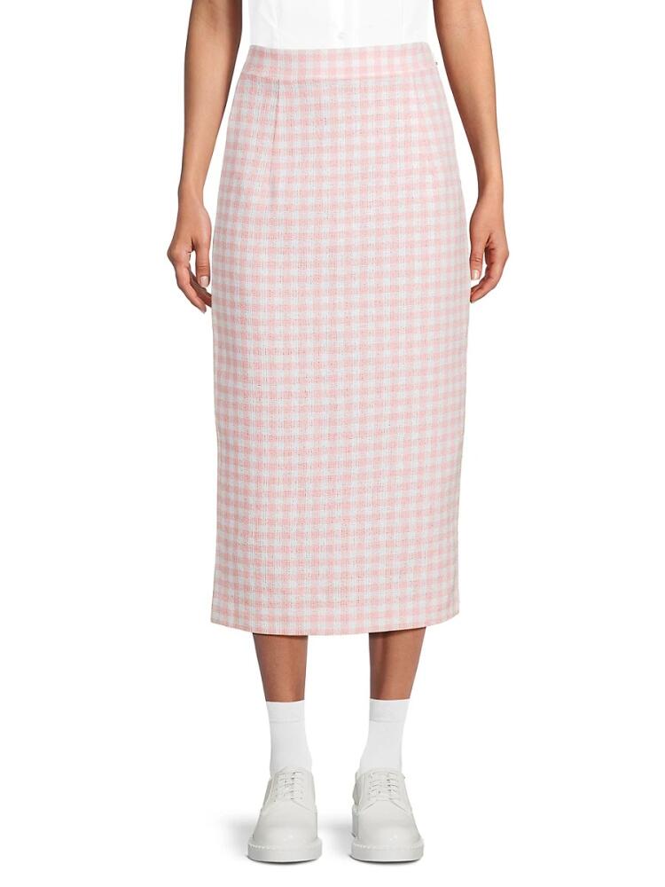 Thom Browne Women's Checked Midi Skirt - Light Pink Cover