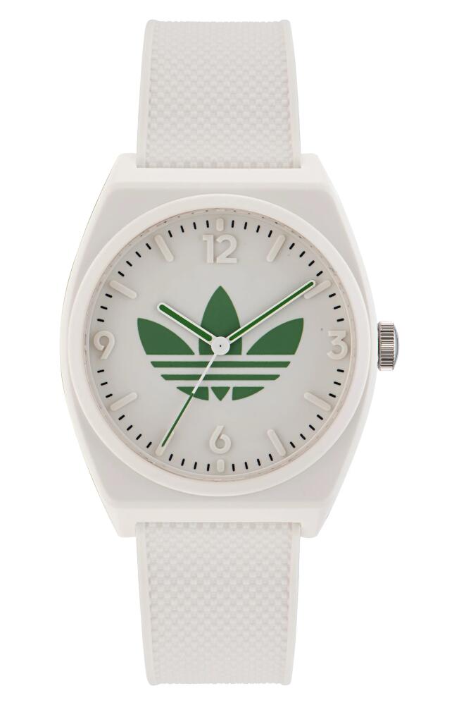 adidas Project Two Resin Strap Watch, 38mm in White Cover