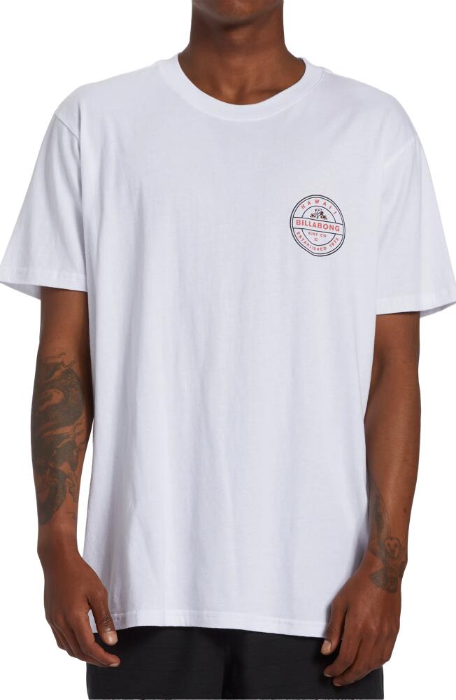 Billabong Rotor Cotton Graphic T-Shirt in White Cover