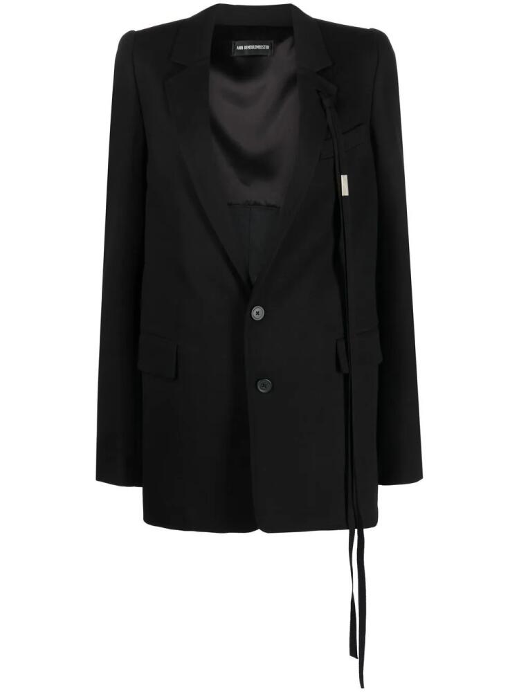 Ann Demeulemeester single-breasted blazer - Black Cover