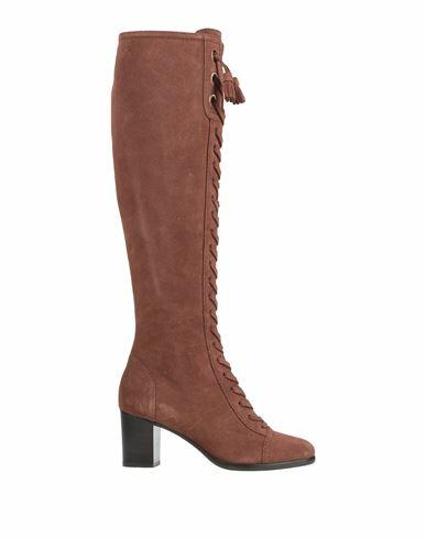 Alberta Ferretti Woman Boot Brown Soft Leather Cover