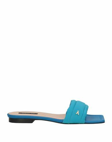 Patrizia Pepe Woman Sandals Azure Polyester Cover