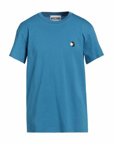 Moschino Man T-shirt Azure Cotton Cover