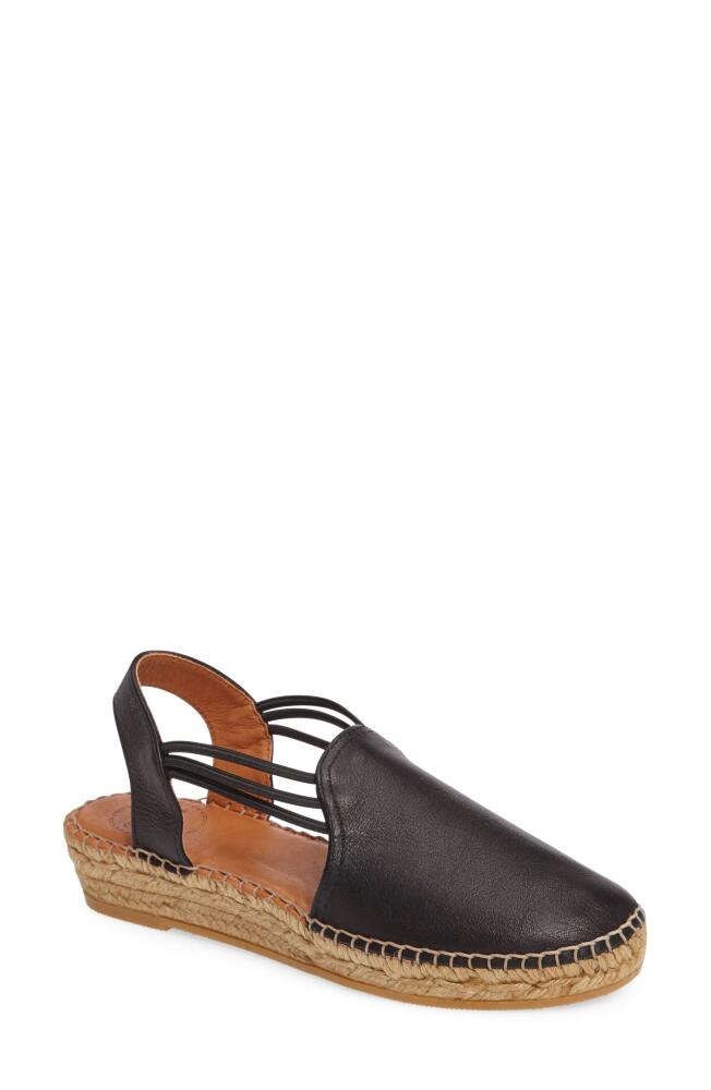 Toni Pons Noelia Espadrille Slip-On in Black Leather Cover