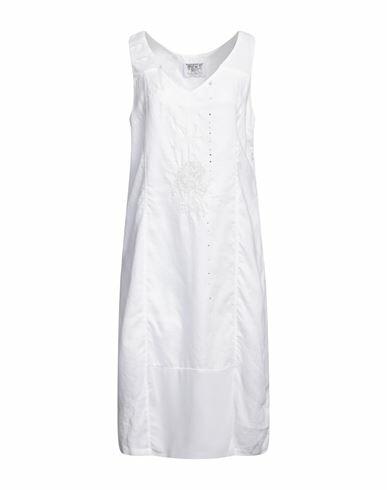 Elisa Cavaletti By Daniela Dallavalle Woman Midi dress White Linen, Viscose Cover