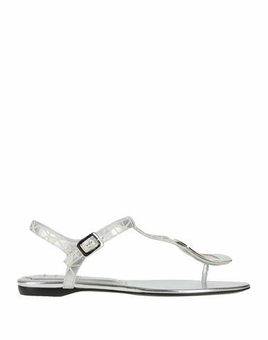 Roger Vivier Woman Thong sandal Silver Soft Leather Cover