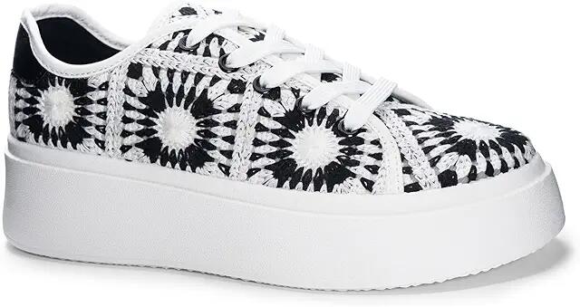 Dirty Laundry Recreation Crochet Sneakers (Black/White Multi) Women's Shoes Cover