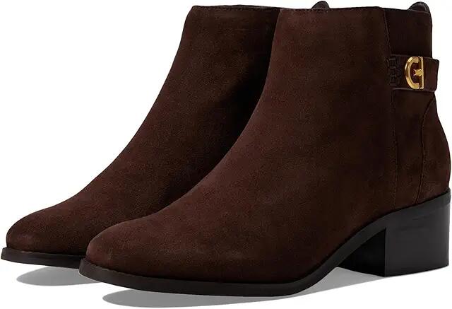 Cole Haan Holis Buckle Bootie (Dark Chocolate Suede) Women's Boots Cover