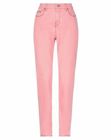 Karl Lagerfeld Woman Jeans Salmon pink Cotton, Elastane Cover